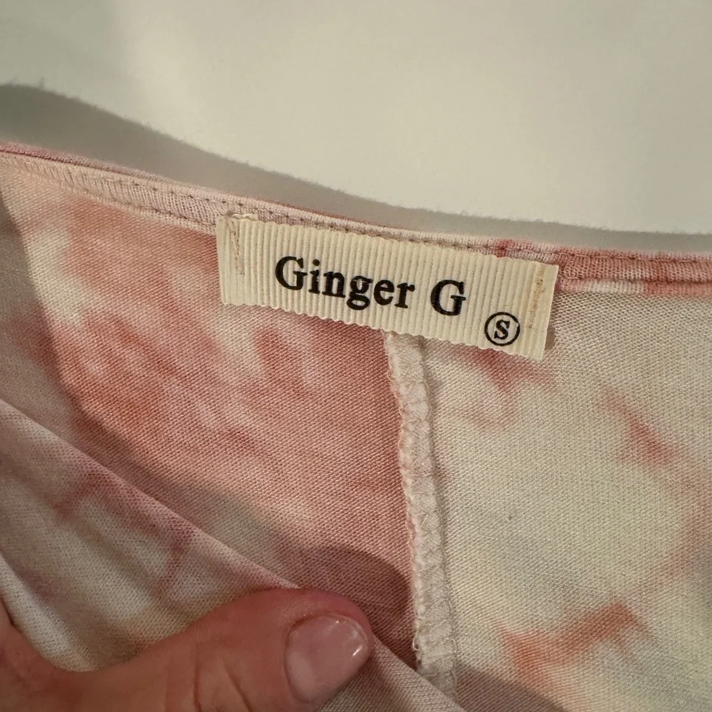 Ginger G Peach and White short sleeved Cardigan - Picture 5 of 5